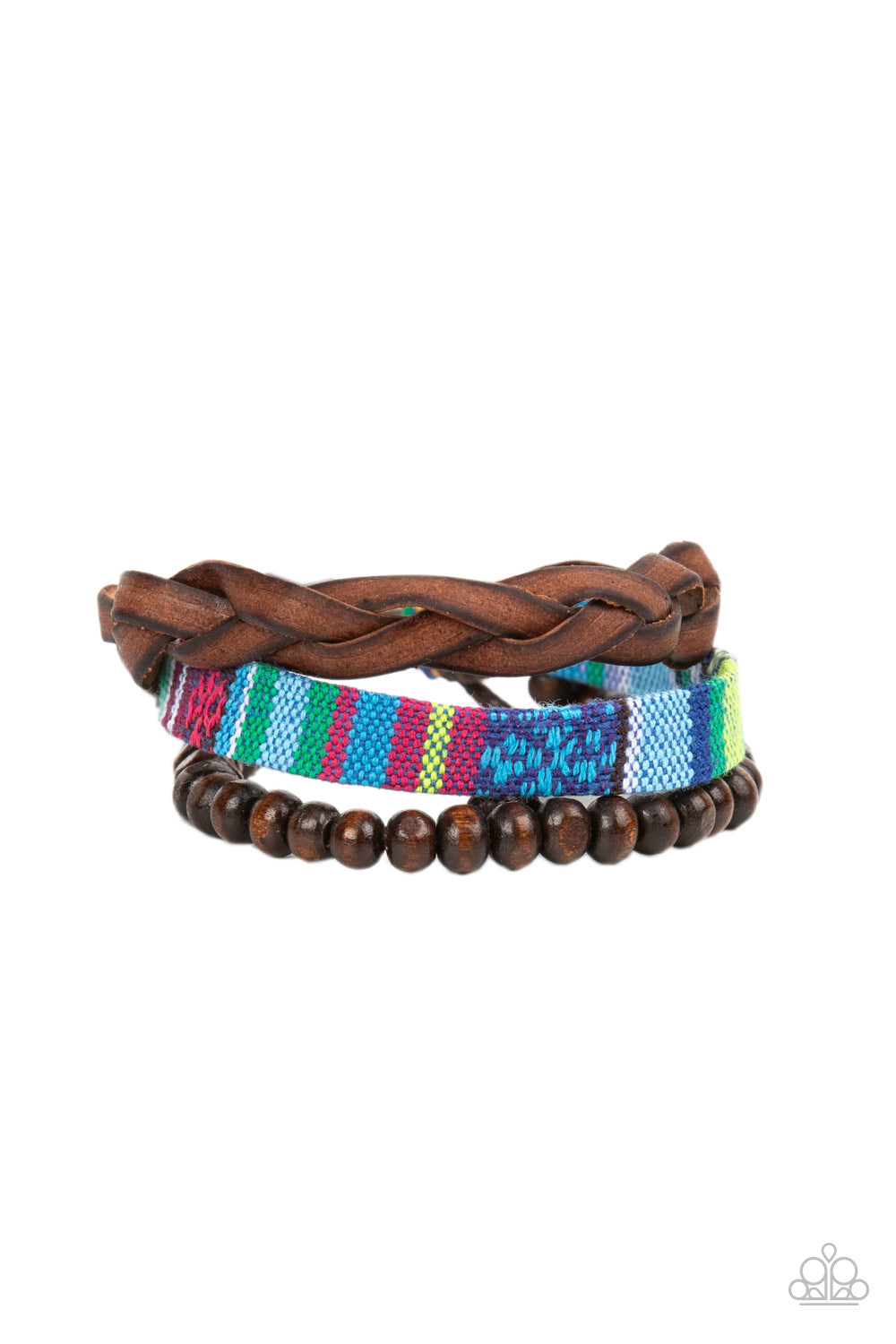 Textile Texting - Blue Paparazzi Urban Bracelet