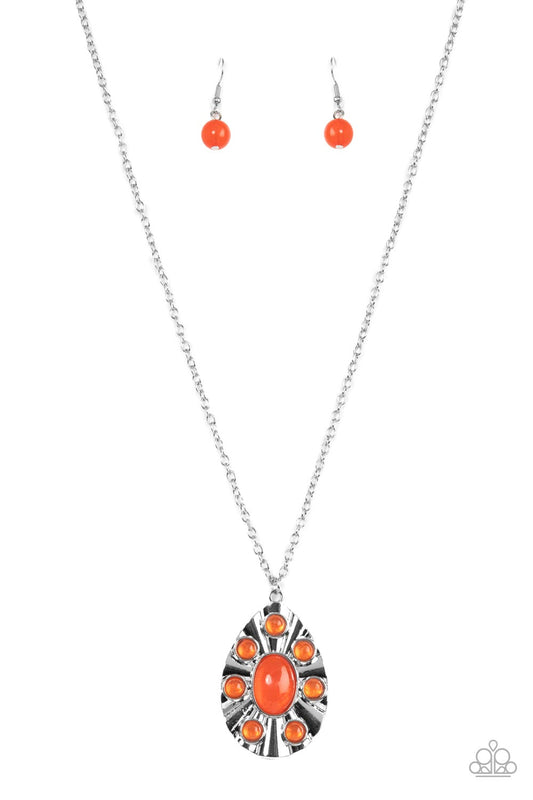 Blissfully Bohemian - Orange Paparazzi Necklace