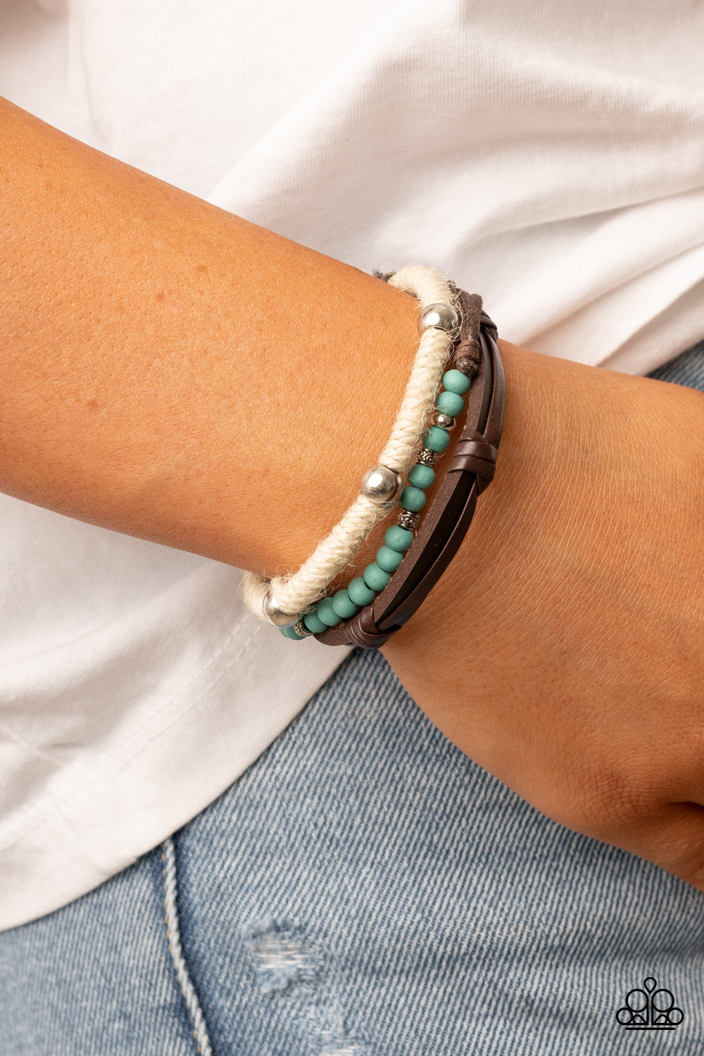 Timber Trail - Blue Paparazzi Bracelet