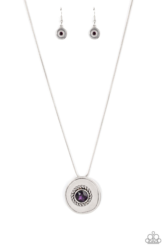 Make Me a MEDALLION-aire - Purple Paparazzi Necklace