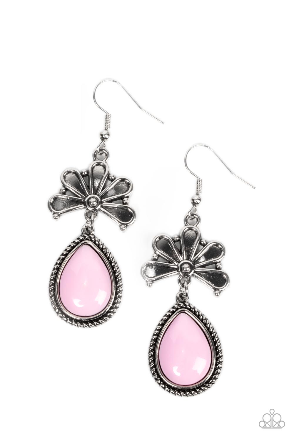 Brightly Blooming - Pink Paparazzi Earrings