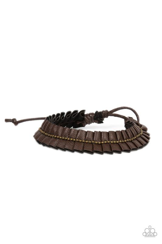 Hard to PLEATS - Brass Paparazzi Urban Bracelet
