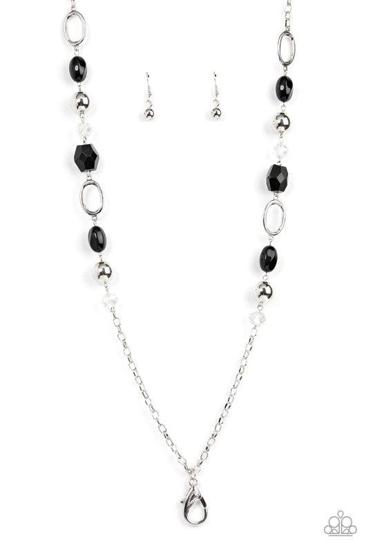 Vivid Variety Black Paparazzi Lanyard Necklace