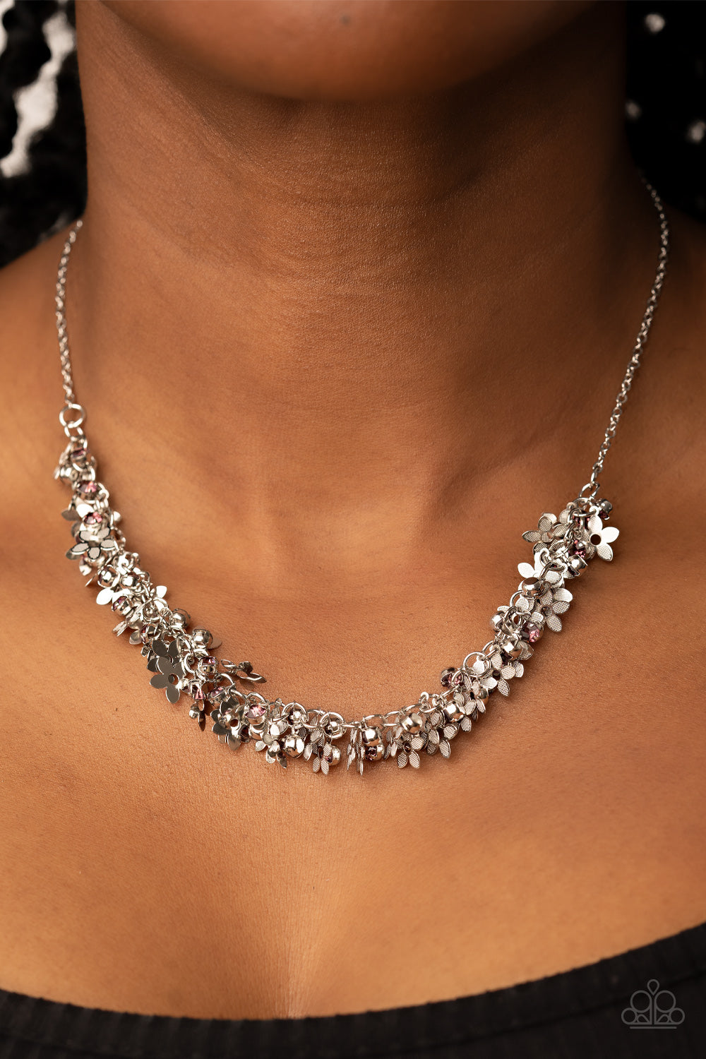 Fearlessly Floral - Purple Paparazzi Necklace