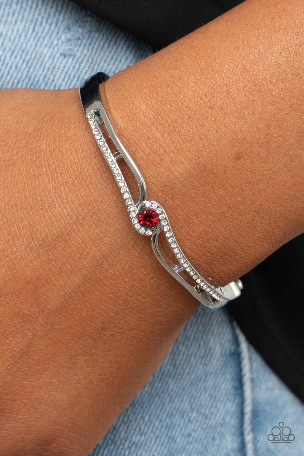 Top-Shelf Shimmer - Red Paparazzi Bracelet