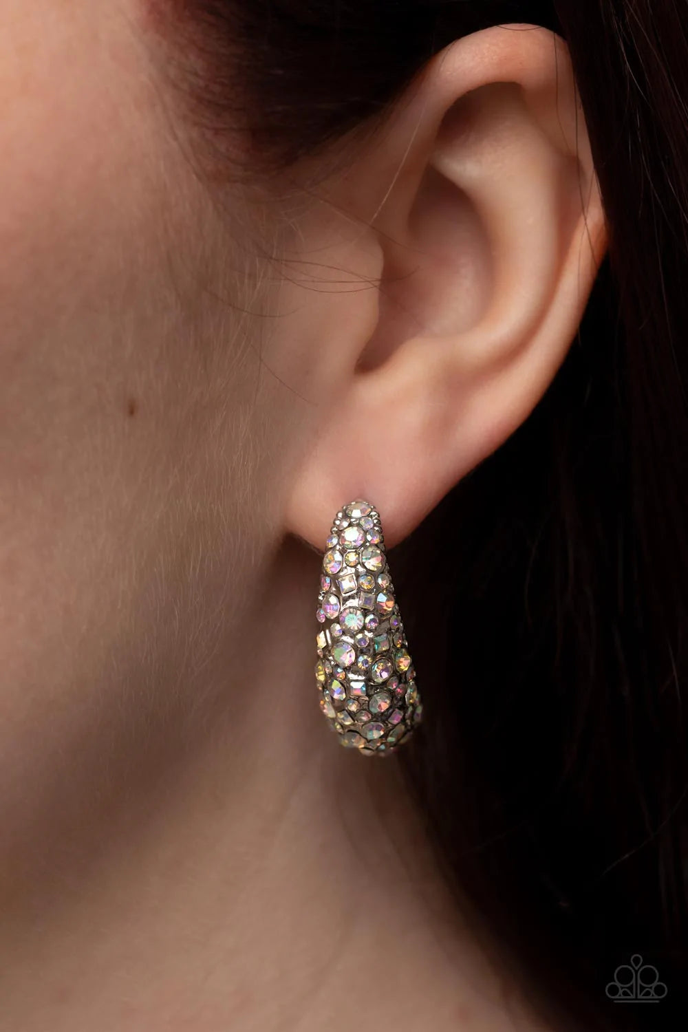 Glamorously Glimmering Multi Paparazzi Hoop Earrings