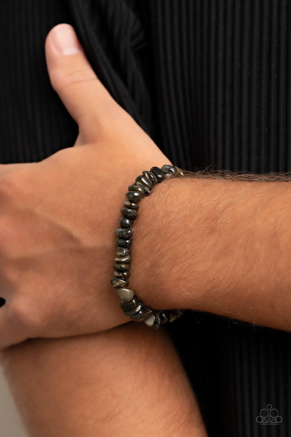 Grounded for Life - Black Paparazzi Urban Bracelet