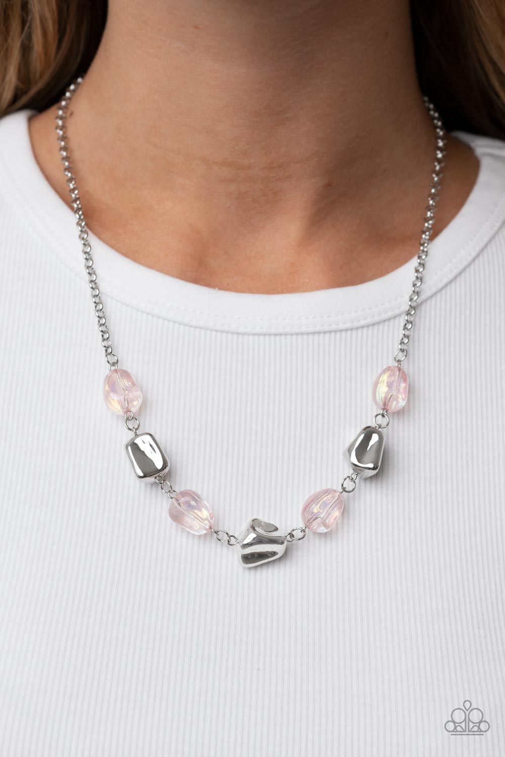 Inspirational Iridescence - Pink Paparazzi Necklace