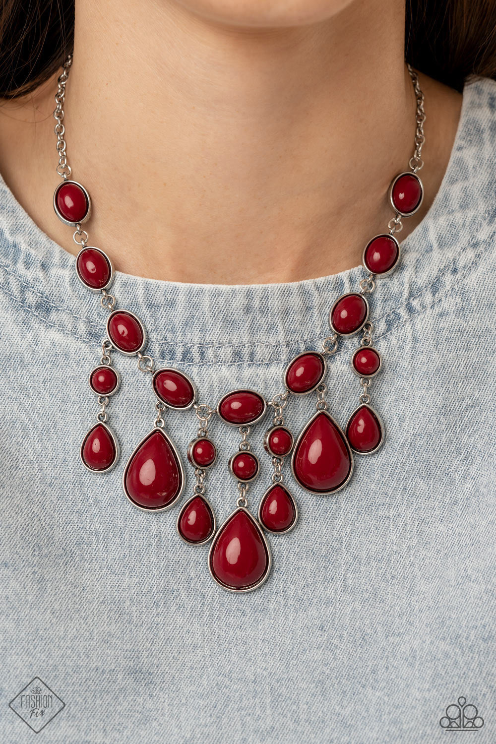 Mediterranean Mystery - Red Paparazzi Necklace