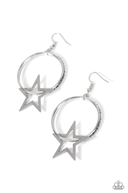 Superstar Showcase - Silver Paparazzi Earrings