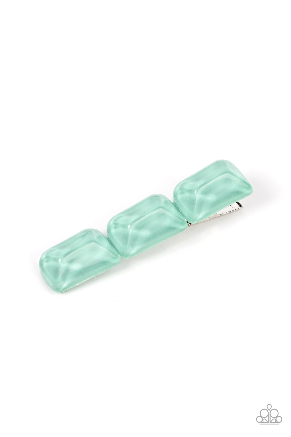 Gemstone Glimmer - Green Paparazzi Hair Clip
