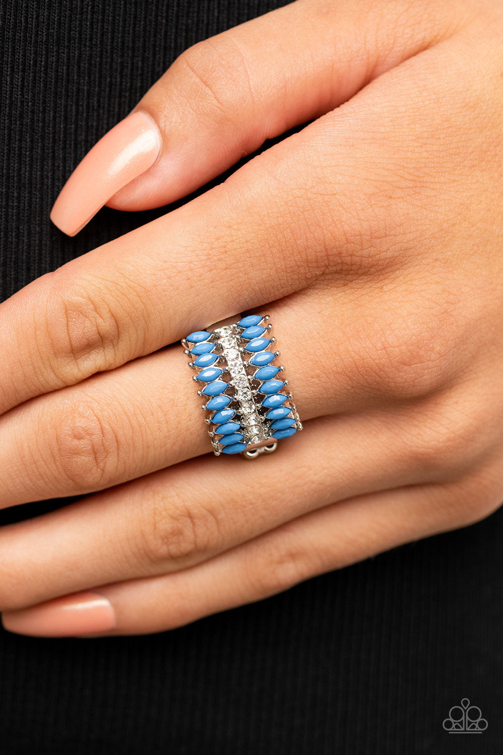 Cinematic Couture - Blue Paparazzi Ring