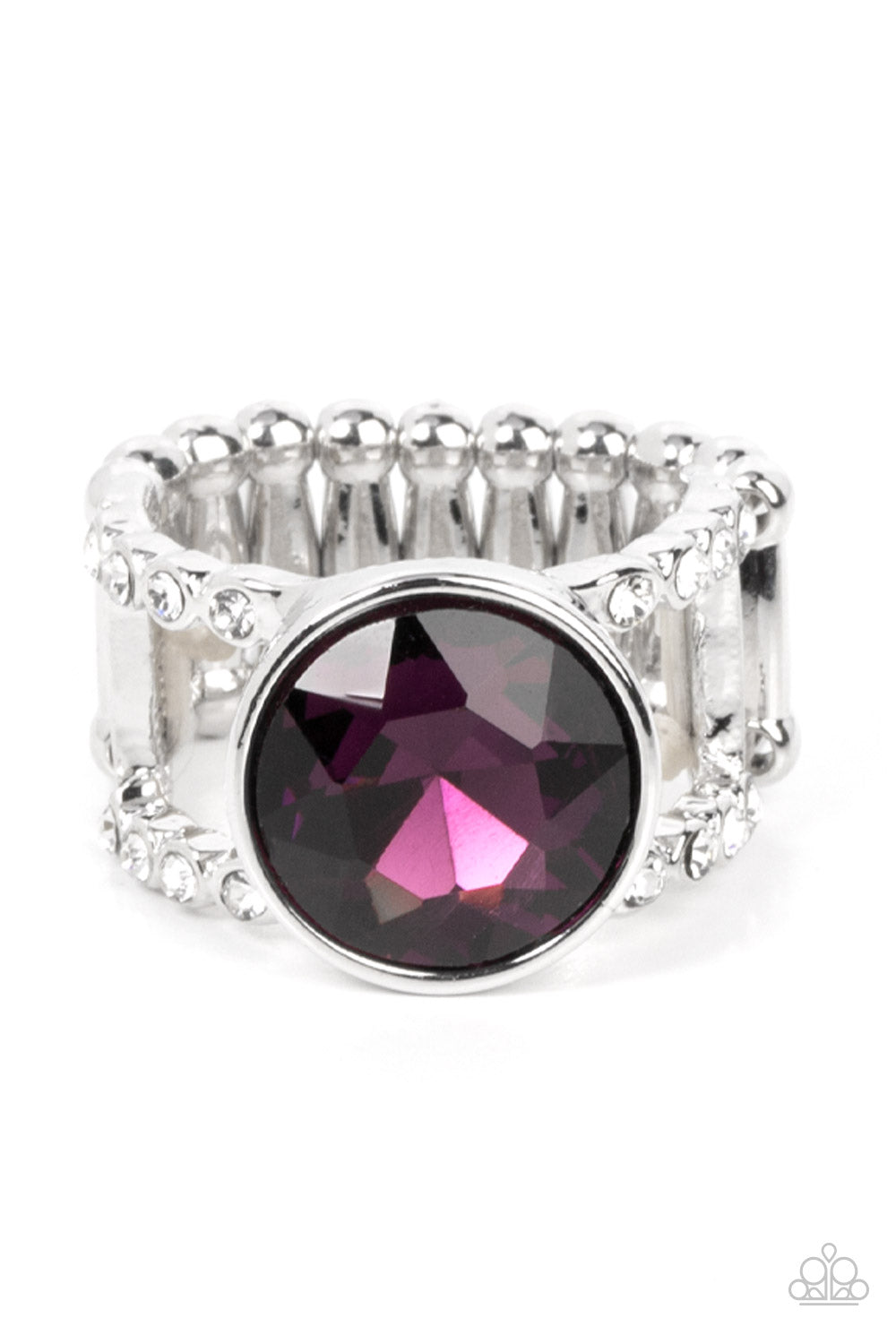 High Roller Sparkle - Purple Paparazzi Ring