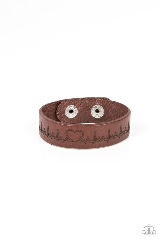 Haute Heartbeat - Brown Paparazzi Urban Bracelet