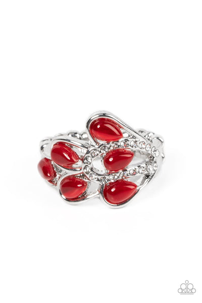 Cats Eye Cadence - Red Paparazzi Ring