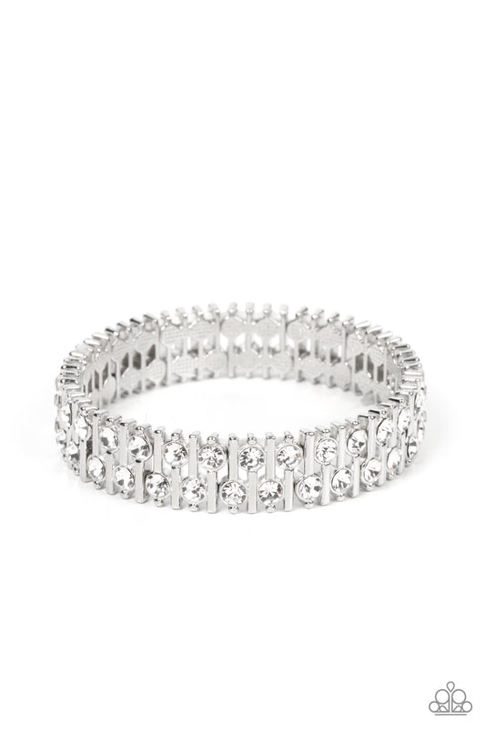 Generational Glimmer - White Paparazzi Bracelet