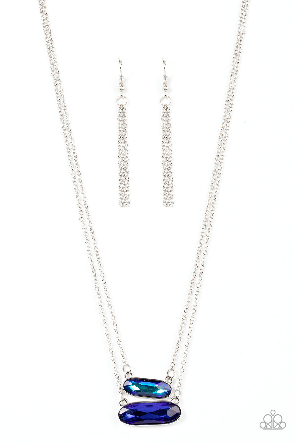 Double Bubble Burst - Blue Paparazzi Necklace
