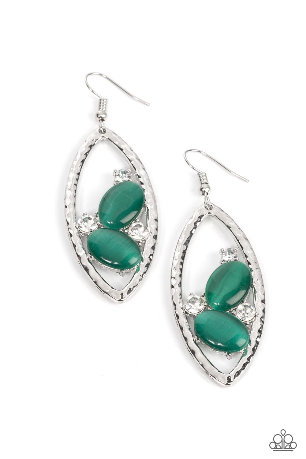Famously Fashionable - Green Paparazzi Earrings