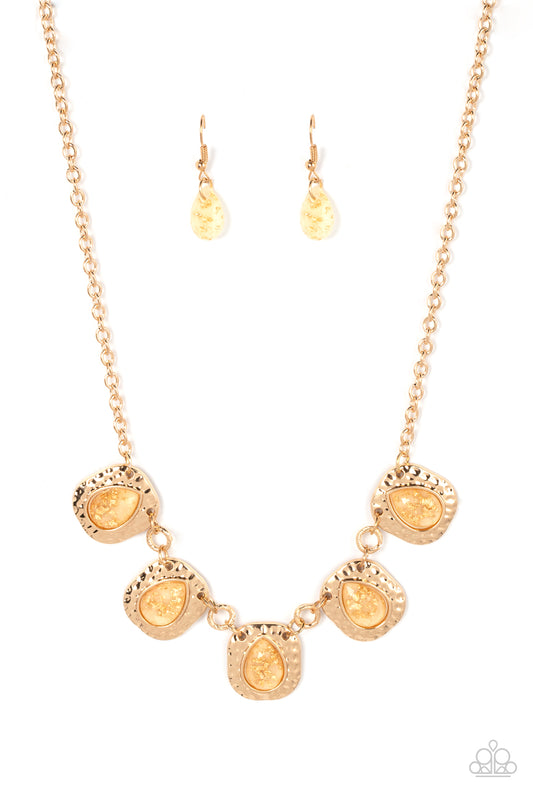 Mayan Masterpiece - Gold Paparazzi Neclace