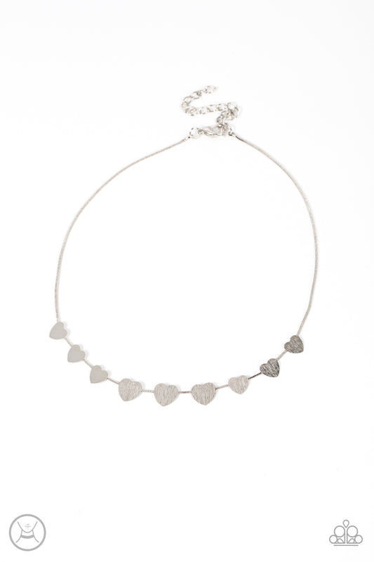 Dainty Desire - Silver Paparazzi Choker Necklace