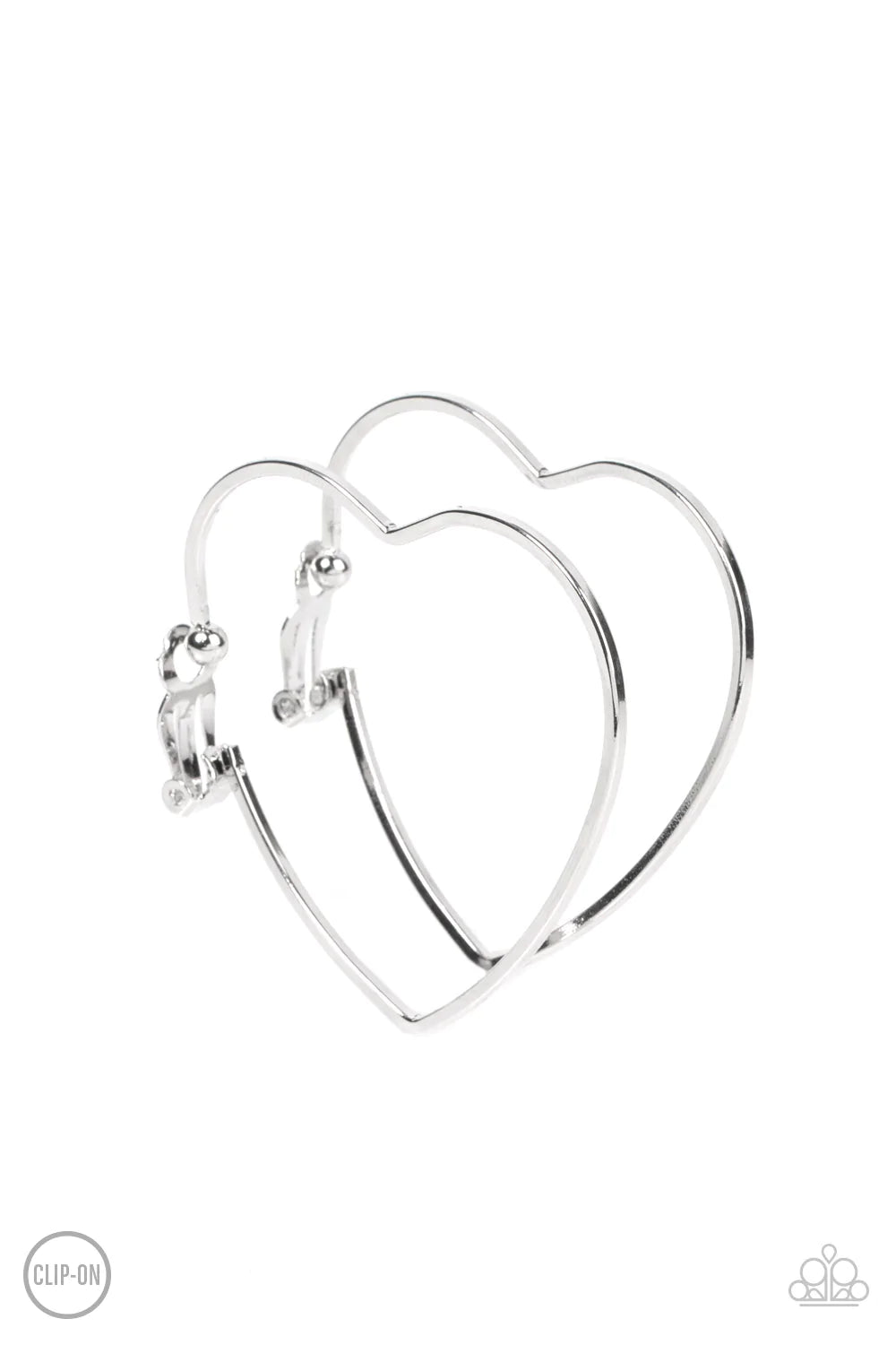 Harmonious Hearts Silver Paparazzi Earrings