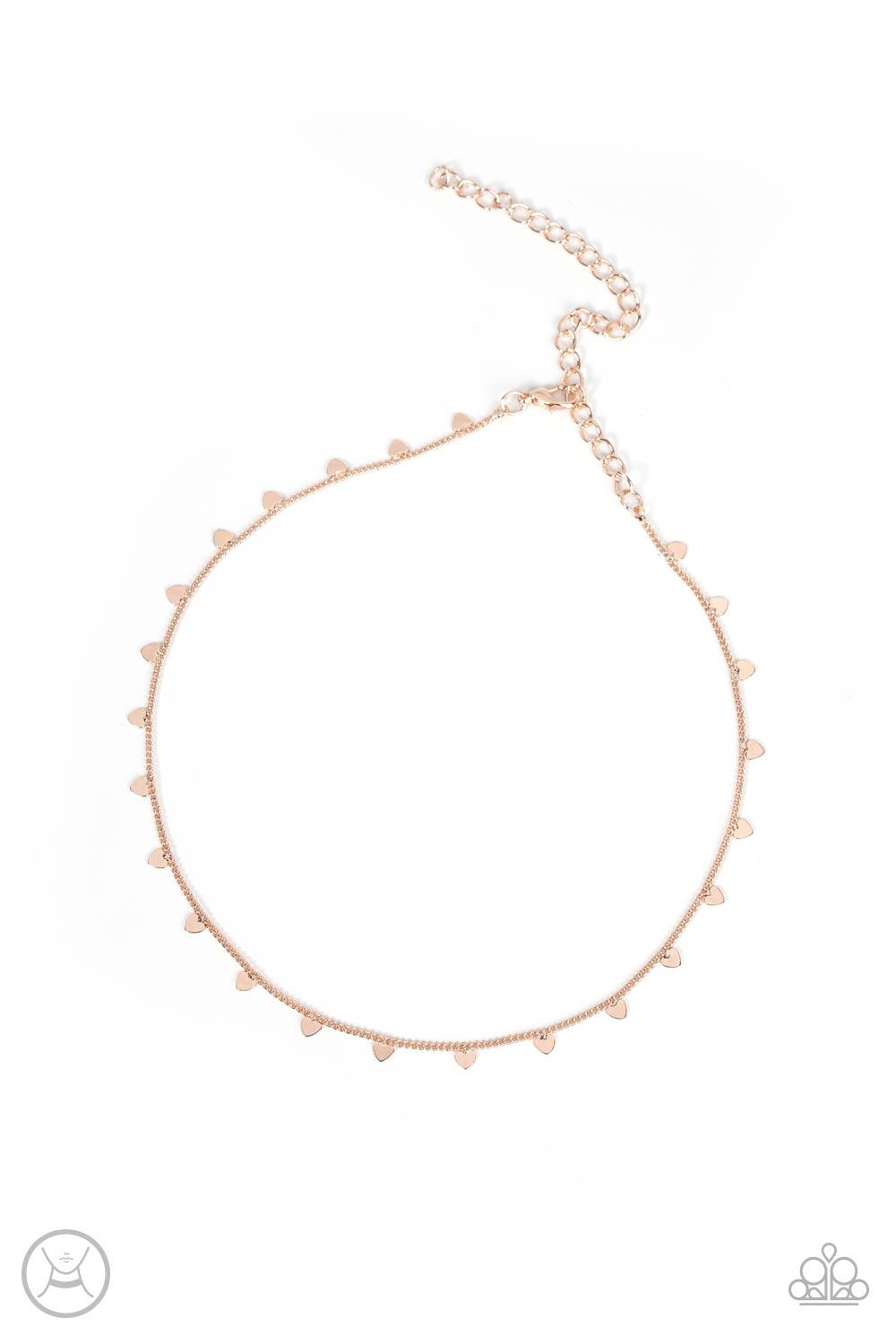 Cupids Cutest Valentine - Rose Gold Paparazzi Choker Necklace