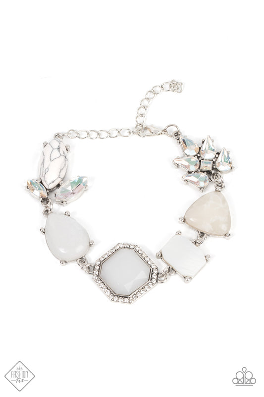 Grounding Glamour - White Paparazzi Fashion Fix Bracelet