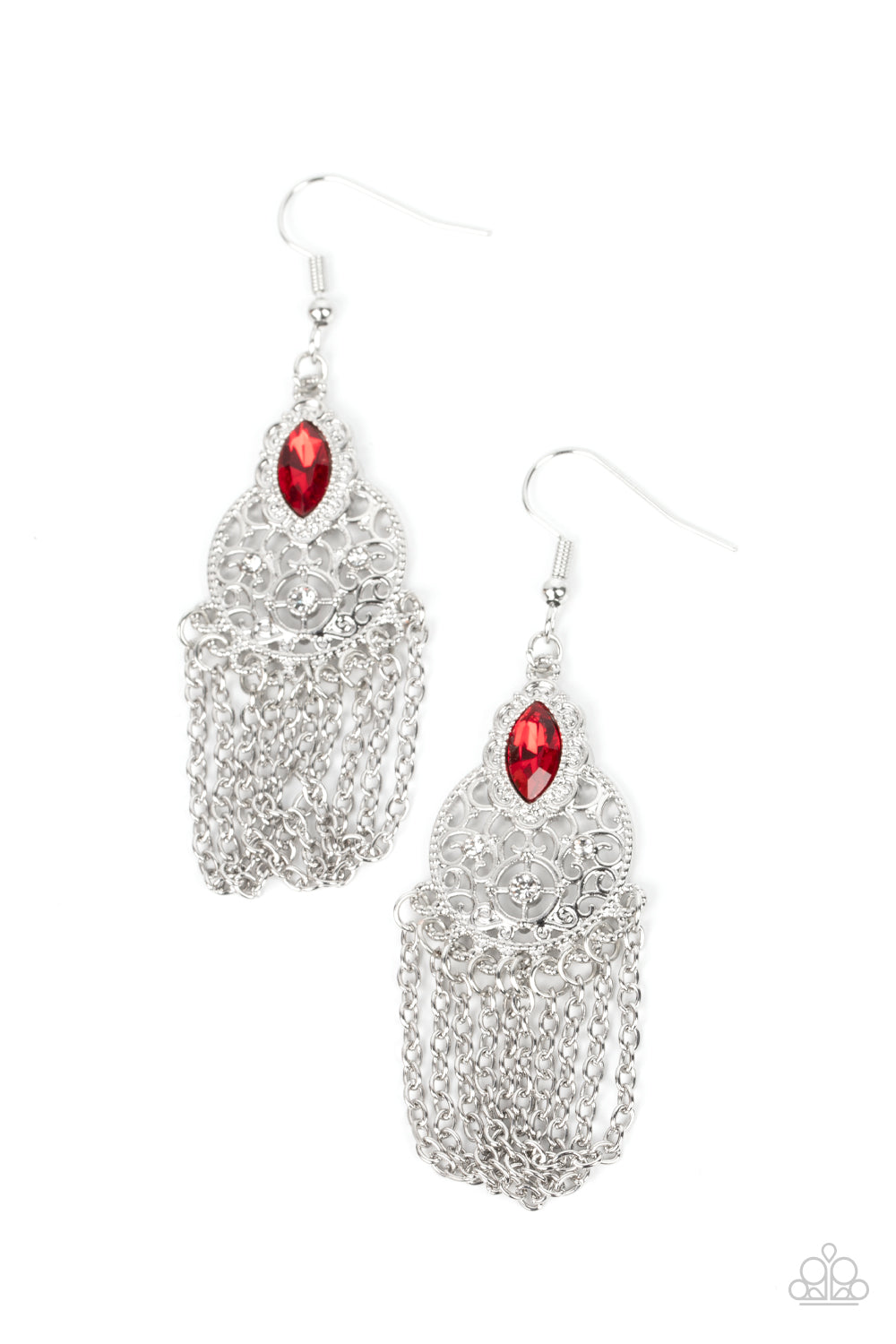 Pressed for CHIME - Red Paparazzi Earrings