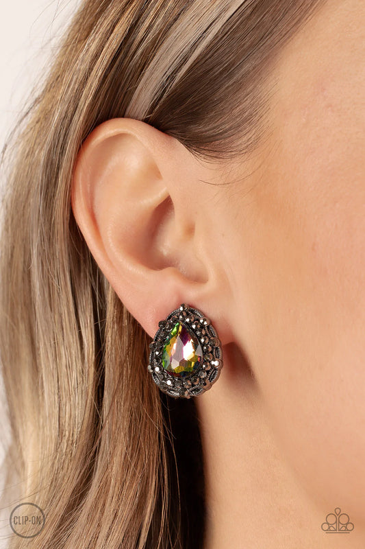 Haute Happy Hour Multi Paparazzi Clip-On Earrings