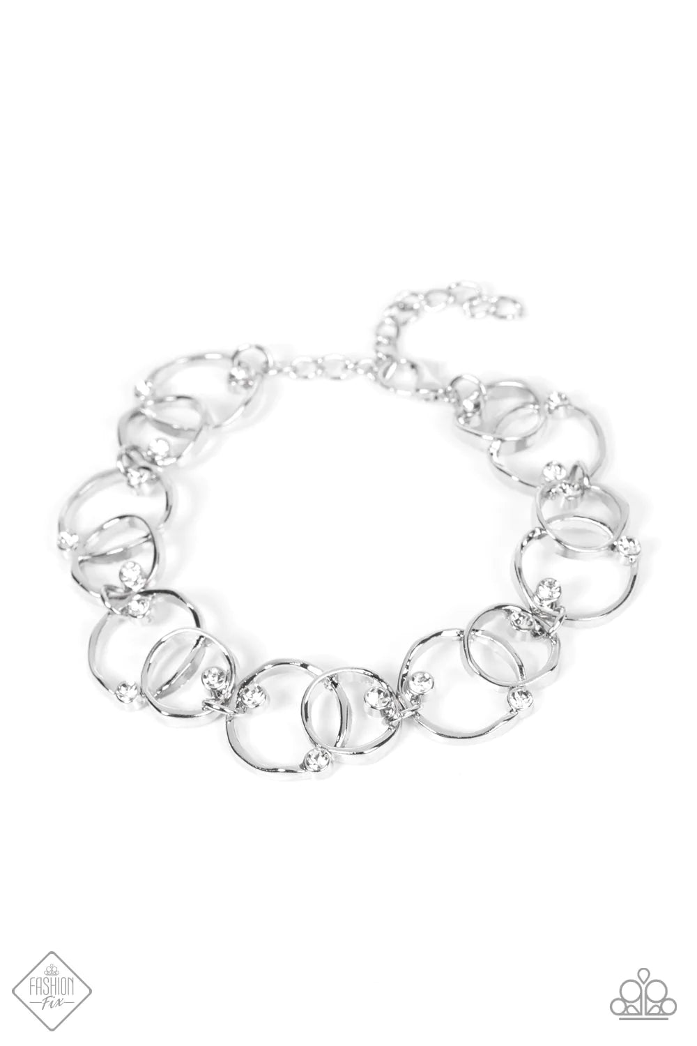The Universe Revolves Around Me White Paparazzi Fashion Fix Bracelet