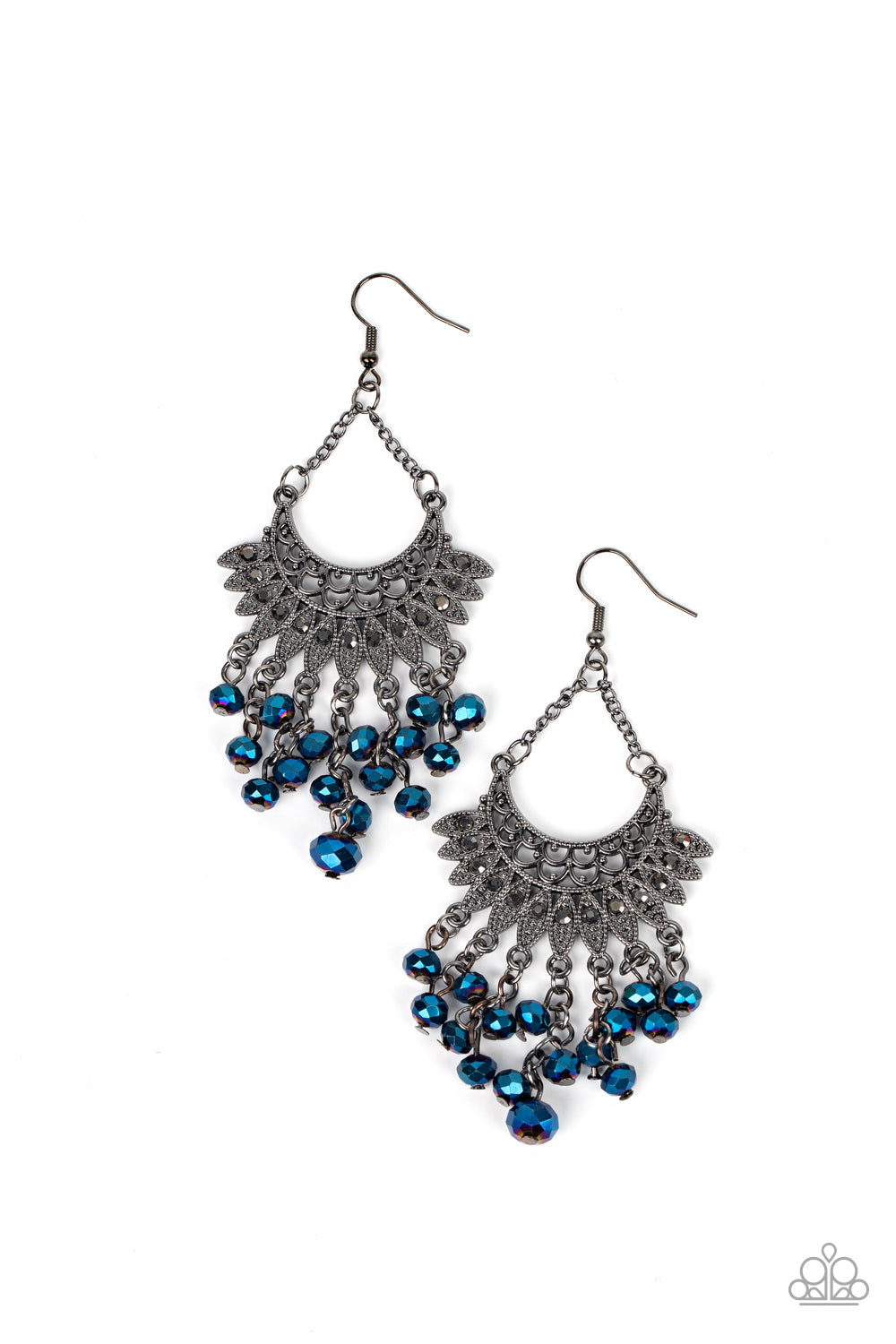 Chromatic Cascade - Blue Paparazzi Earrings