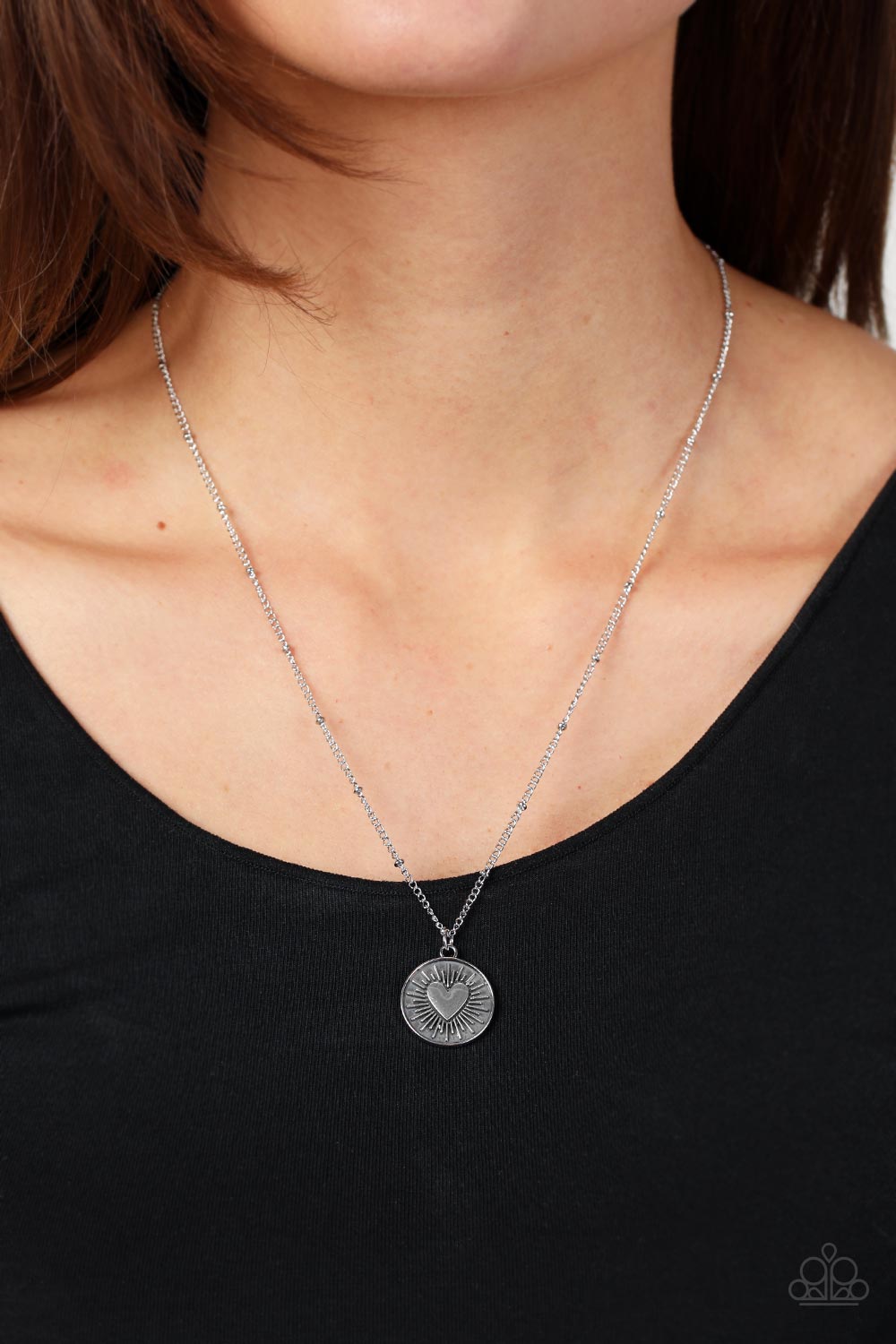 Lovestruck Shimmer - Silver Paparazzi Necklace