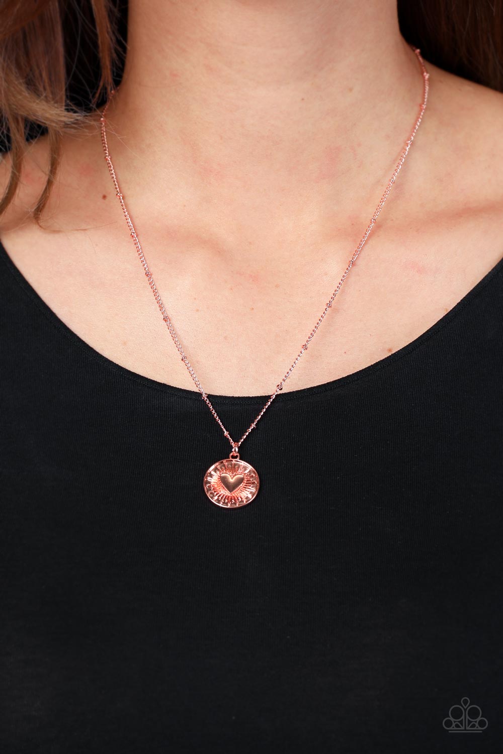 Lovestruck Shimmer - Copper Paparazzi Necklace