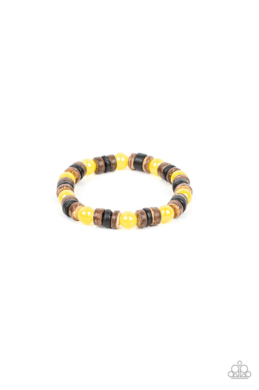 Durango Drifter - Yellow Paparazzi Urban Bracelet