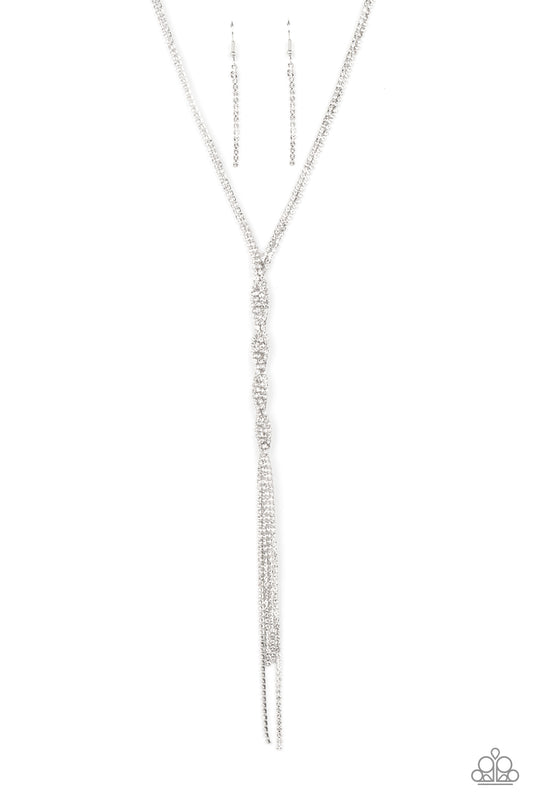 Impressively Icy - White Paparazzi Life of the Party Necklace