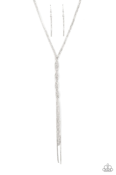 Impressively Icy - White Paparazzi Life of the Party Necklace