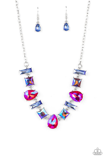 Interstellar Ice - Pink Paparazzi Life of the Party Necklace