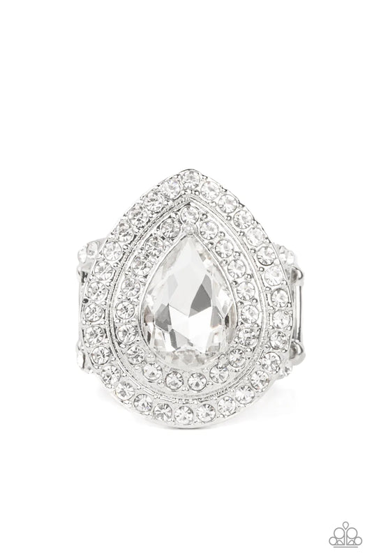 Icy Indulgence White Paparazzi Ring