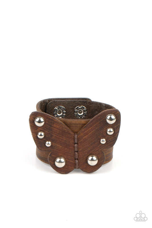 Butterfly Farm - Brown Paparazzi Urban Bracelet