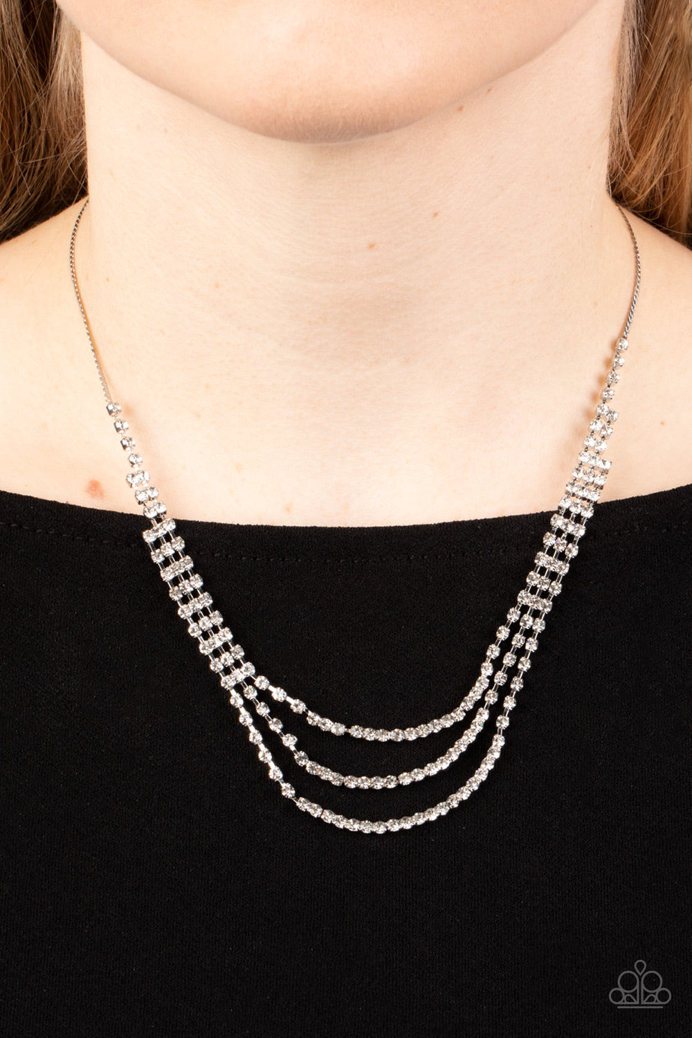 Surreal Sparkle - White Paparazzi Necklace