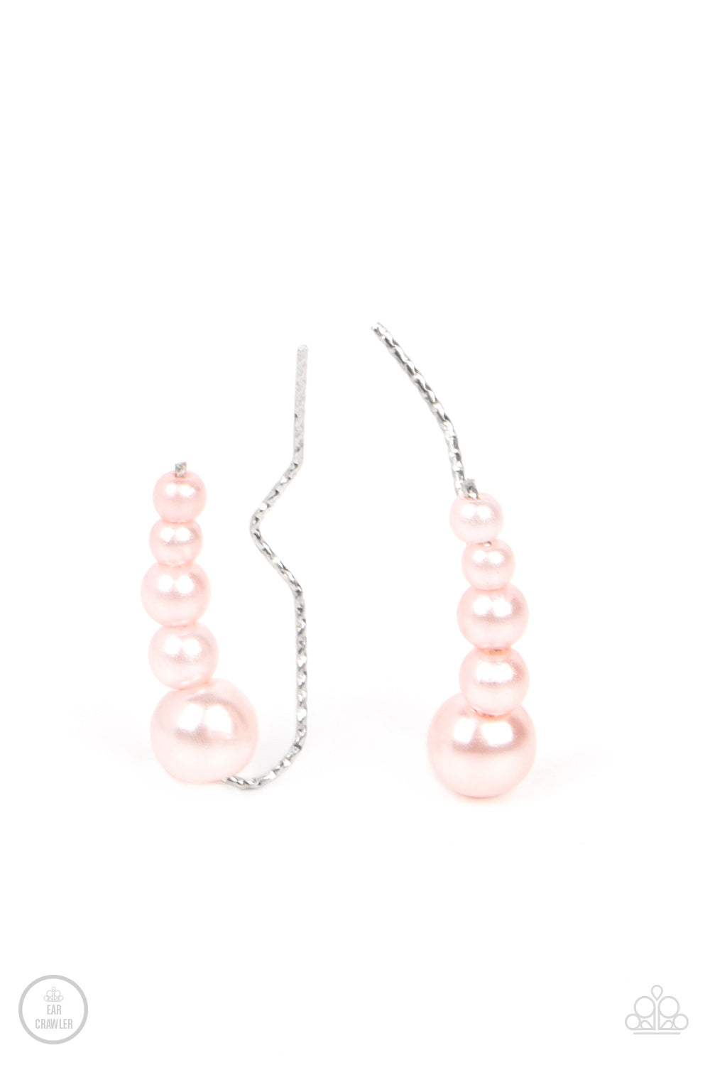 Dropping into Divine - Pink Paparazzi Ear-Crawler Earrings