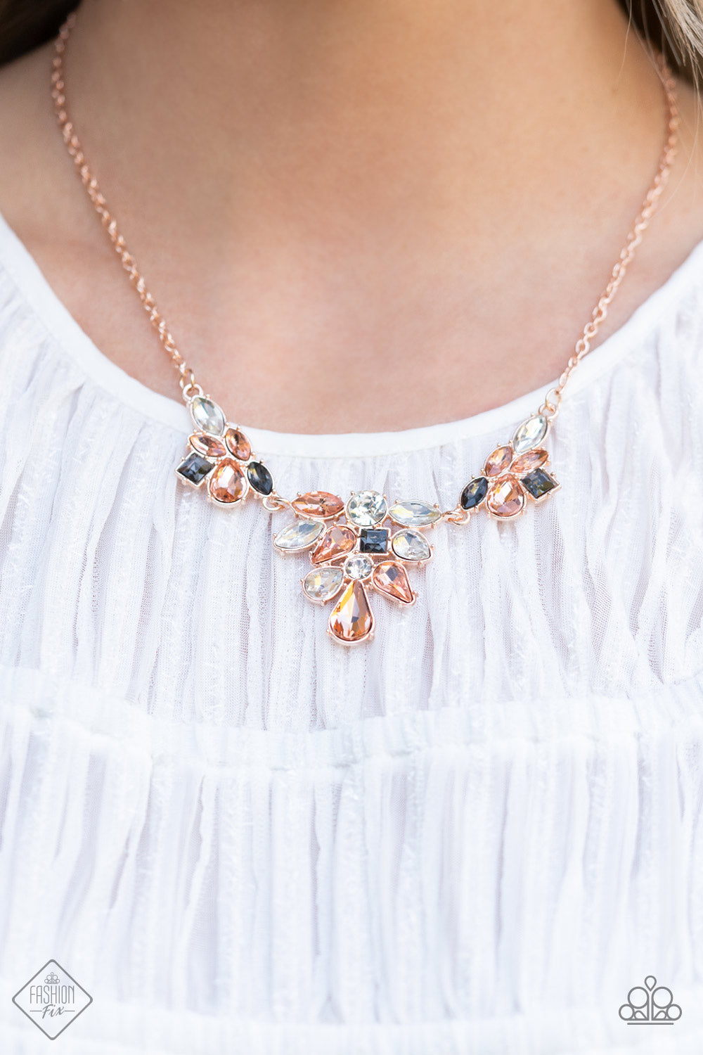 Completely Captivated - Rose Gold Paparazzi Fashion Fix Necklace