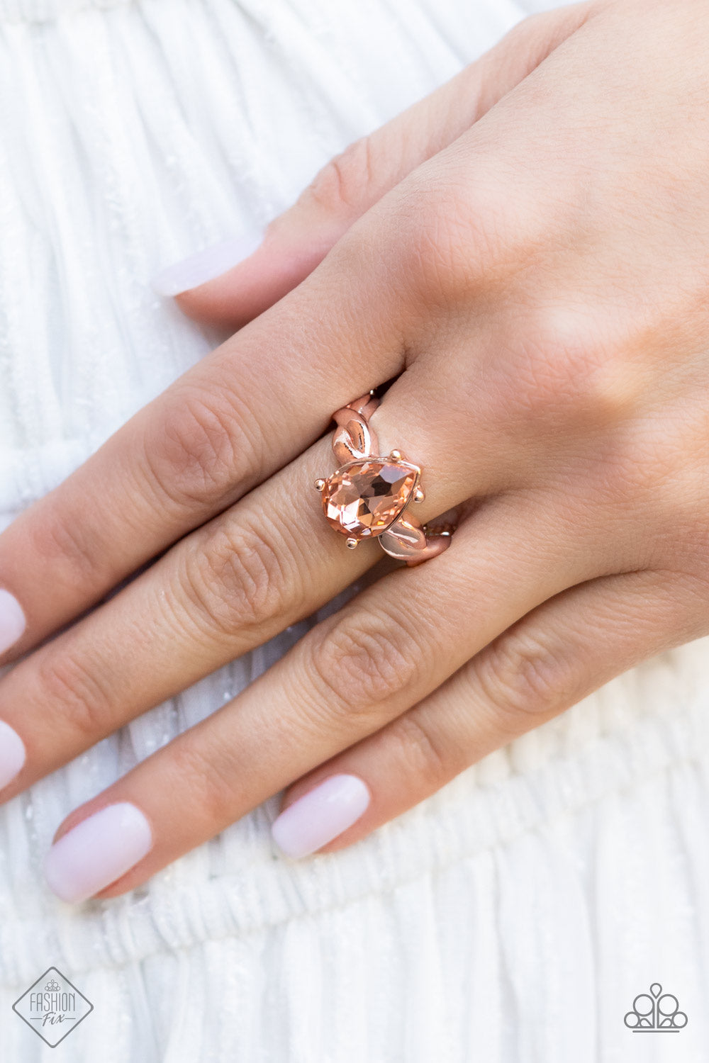 Law of Attraction - Rose Gold Paparazzi Fashion Fix Ring