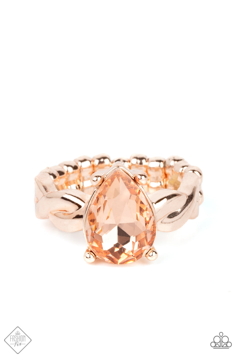 Law of Attraction - Rose Gold Paparazzi Fashion Fix Ring