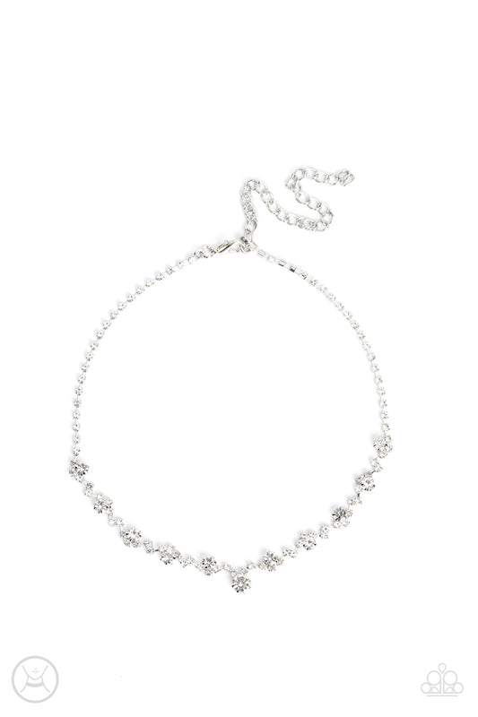 Regal Rebel - White Paparazzi Choker Necklace