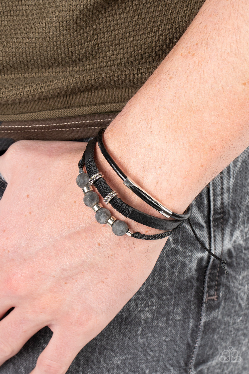 Amplified Aloha - Silver Paparazzi Urban Bracelet