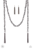 SCARFed for Attention - Gunmetal Paparazzi Necklace