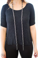 SCARFed for Attention - Gunmetal Paparazzi Necklace