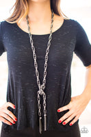 SCARFed for Attention - Gunmetal Paparazzi Necklace