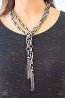 SCARFed for Attention - Gunmetal Paparazzi Necklace